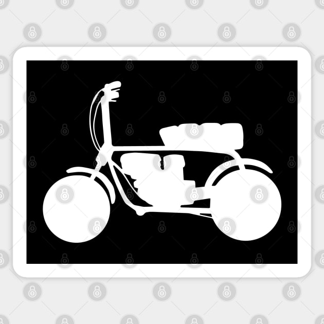 Vintage Minibike Gas Mini Bike Dirt Bike Sticker by Huhnerdieb Apparel